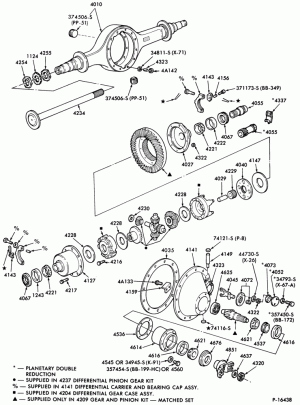 REAR AXLE-Planetary double reduction and dual range rear rear axle-RP381, RT341 and RT401-CT-LNT-LT-LTL-