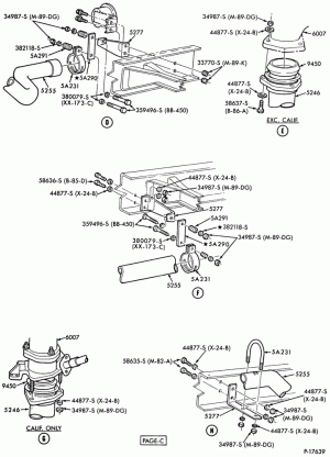 EXHAUST SYSTEM-8 cyl. 636 Cat. Diesel - Body Type 84 (cowl) - Page C-F700/800