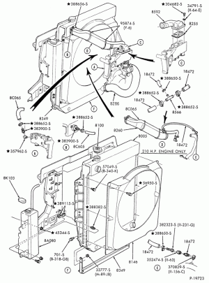 COOLING SYSTEMS-6 cyl. 401 (6.6L) and 474 (7.8L) diesel - w/o turbo air cooler-F-FT600/900