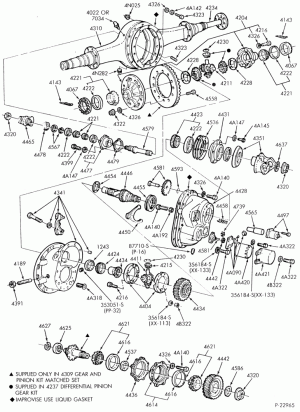 REAR AXLE - TANDEM - ROCKWELL (TIMKEN)-Single reduction forward rear axle - SQ100-P-FT900