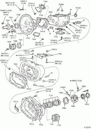 EXTERNAL PARTS-GEARSHIFT MECHANISM - MAIN TRANSMISSION - 8 speed - Fuller RT7608LL - case - Page A-F-FT800/900
