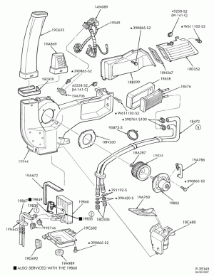 AIR CONDITIONING-Evaporator parts - auxiliary - integral-E150/350,E(Super Duty)