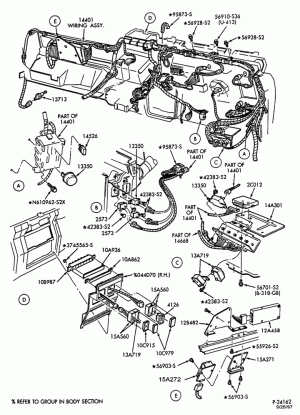DISTRIBUTOR AND IGNITION SYSTEM-Warning indicator panel - body type 81