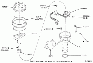 BATTERY CARRIERS-Distributor (breakerless)-8 cyl. 370 gas 2/B