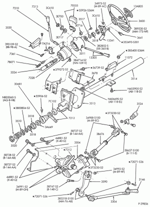 STEERING-Column - for floor shift - B/T 81 (cab) - with auto. trans.-F-FT700/900