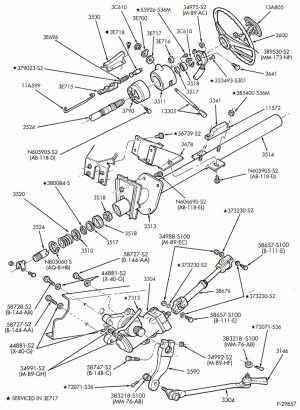 STEERING-Column - for floor shift - B/T 84 (cowl) - with manual trans.-F-FT700/900
