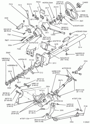 STEERING-Column - for floor shift - B/T 84 (cowl) - with auto. trans.-F-FT700/900