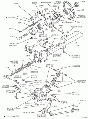 STEERING-Column - for floor shift - B/T 81 (cab) - with auto. trans.-F-FT700/900 (Stripped Chassis