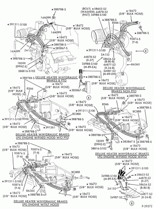 HEATERS-Heater hose installation - 8 cyl. 7.0L LPG - Page A-F-FT600/900