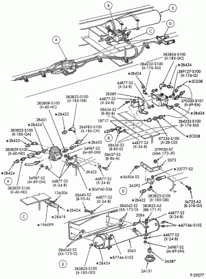BRAKE SYSTEMS-Air brake system - rear frame tubing - low profile - exc. tractor - w/180", 196", 214" & 238" W/B-FT800/900