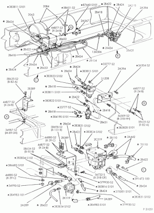 BRAKE SYSTEMS-Air brake system - rear frame tubing - exc. low profile - single rear axle w/ABS tractor-F-FT700/900