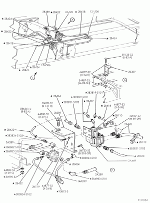 BRAKE SYSTEMS-Air brake system - rear frame tubing - exc. low profile - single rear axle w/o ABS tractor-F-FT700/900