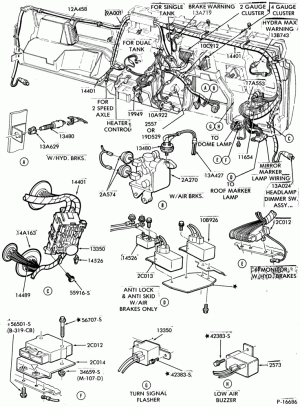 ELECTRICAL SYSTEMS-Instrument panel wiring - body type 81 (cab)-F-FT600/900