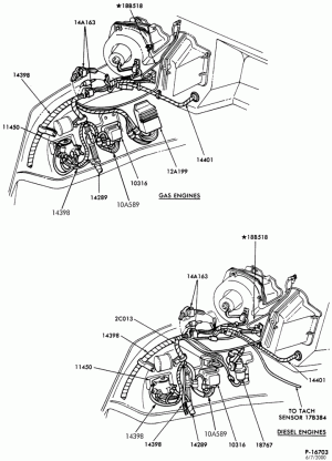 ELECTRICAL SYSTEMS-Fender apron wiring - right hand-F-FT600/900