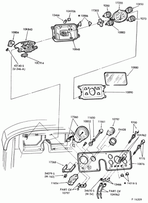 INSTRUMENT CLUSTERS-Instrument cluster and related parts-B-F600/900 (84)
