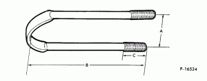 U-BOLT (FRONT SPRING) SIZE CHART