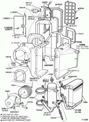 AIR CONDITIONING-Air conditioning parts - engine compartment-F-FT600/900