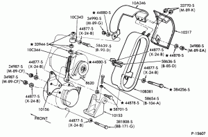 ALTERNATOR MOUNTING PARTS-CL-CLT900-6 cyl. 552 (6V-92) and 8 cyl. 568 (8V-71) Detroit Diesel-Motorcraft