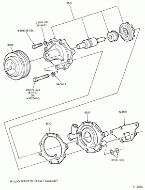 WATER PUMPS-6 cyl. 6.6L and 7.8L diesel-F-FT600/900