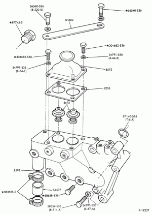 COOLING SYSTEMS-6 cyl. 6.6L and 7.8L diesel - thermostat, housing & related parts-F-FT600/900