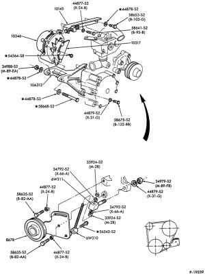 ALTERNATOR MOUNTING PARTS-CF-CFT600/800-w/60 amp. alternator