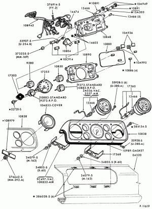 INSTRUMENT CLUSTERS-Instrument cluster and related parts-C-CT600/900