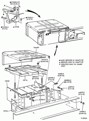 BATTERY CARRIERS-F-FT900-6 cyl. 401 (6.6L) and 474 (7.8L) Diesel - 2 or 3 - 12 volt batteries - frame mounted