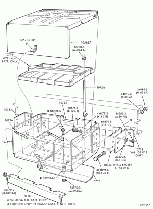 BATTERY CARRIERS-L-LN-LNT-LS-LT-LTS600/900-6 cyl. 474 (7.8L) and 8 cyl. 636 (10.4L) diesel- 2 or 3 12 volt batteries -