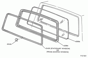 LIFT/TAILGATE, BACK-OF-CAB, BACK WINDOW-Back window parts (stationary)-F-FT600/900