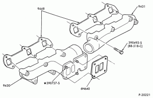 6 CYL. 6.6L (401 C.I.D.) AND 7.8L (474 C.I.D.) DIESEL-Manifold-Exhaust
