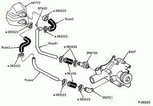 6 CYL. 6.6L (401 C.I.D.) AND 7.8L (474 C.I.D.) DIESEL-Intercooler lines & related parts-Exc. CF700/800