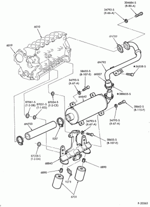 8 CYL. 7.8L AND 8.8L (477 AND 534 C.I.D.) GAS-OIL FILTER and RELATED PARTS - 1987/