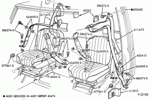 SEATS AND SEAT BELTS-Front seat belt - w/retractor - w/articulated seat - bucket-F-FT600/900