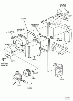HEATERS-Heater - standard - 8 cyl. 7.0L - M.F.I. - eng. compt.-F-FT600/900
