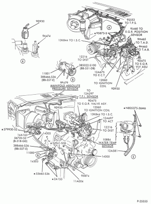 DISTRIBUTOR AND IGNITION SYSTEM-Engine wiring - 8 cyl. 6.1L and 7.0L gas - w/MFI