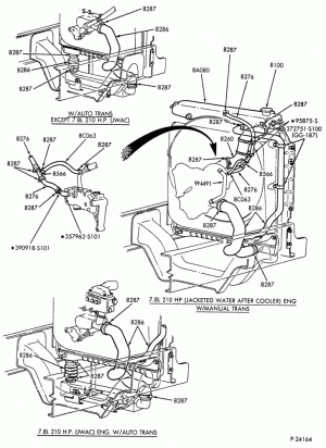 COOLING SYSTEMS-6 cyl. 6.6L and 7.8L diesel - w/turbo air cooler - Page B-F-FT600/900