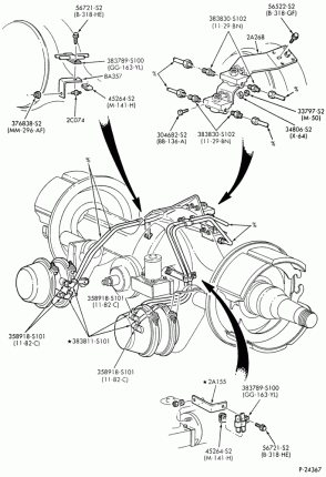 BRAKE SYSTEMS-Air brake system - rear frame tubing - rear axle tubing - w/cam brakes-F-FT600/900