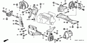 Front, rear subframe