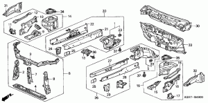 Body frame, frame, longeron