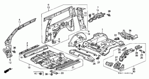 Spare wheel bottom, floor, well