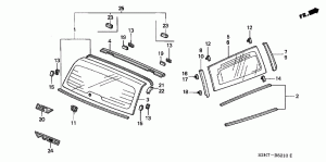 REAR WINDSHIELD/ QUARTER GLASS