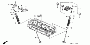 Cylinder head valves, components