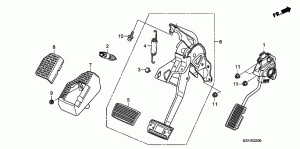 Accelerator pedal, rope