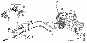 REAR DOOR LOCKS/OUTER HAN DLE