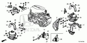 Engine mounting, support