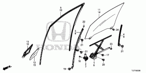 FRONT DOOR GLASS/DOOR REG ULATOR