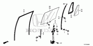 REAR DOOR GLASS/DOOR REGU LATOR