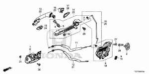 REAR DOOR LOCKS/OUTER HAN DLE