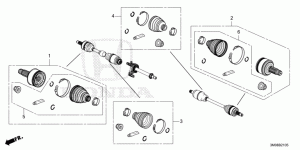 FRONT DRIVESHAFT SET SHOR T PARTS
