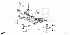 Front, rear subframe